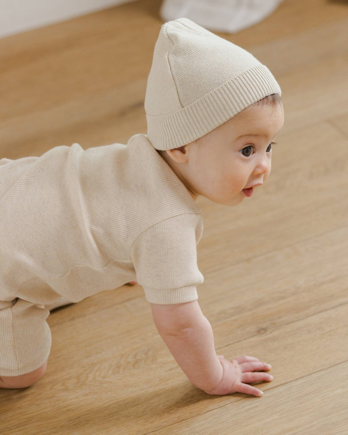 Ribbed Shortie Set Oatmeal