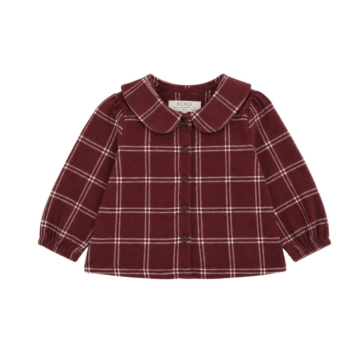 Olwen Flannel Top - Pomegranate Plaid