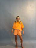 Terry Cloth Short Sleeve - Orange