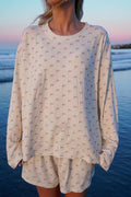 White American Flag Pajama Pattern Top