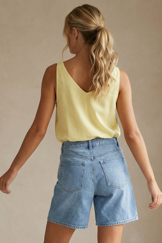V-neck Satin Tank