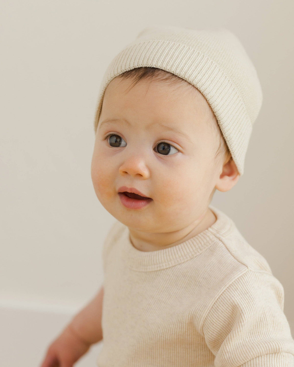 Ribbed Shortie Set Oatmeal