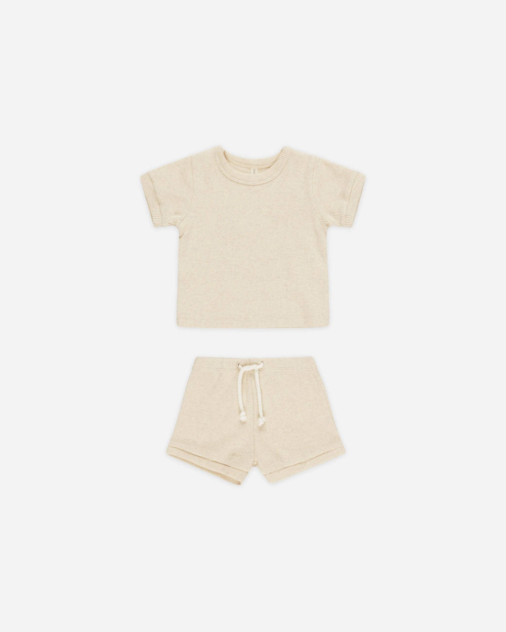 Ribbed Shortie Set Oatmeal