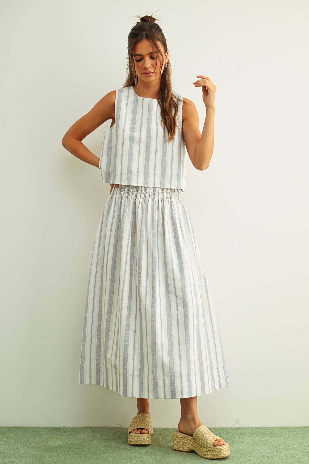 Striped Cropped Tank