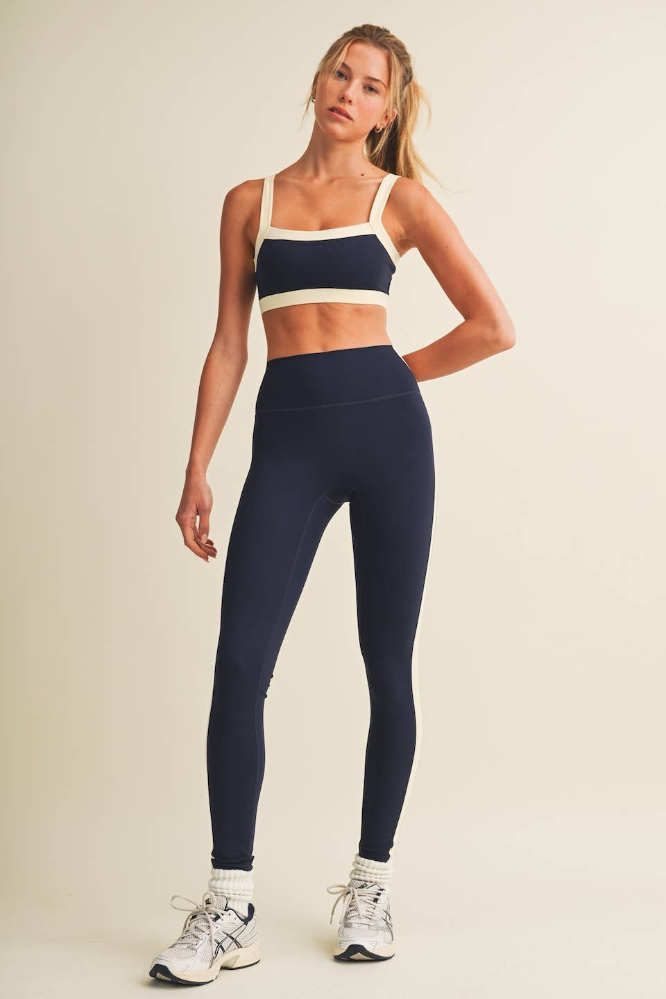 Contrast Block Sports Bra