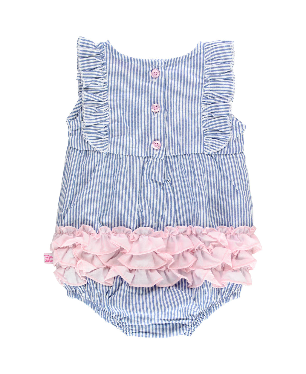 Blue Ruffle Bubble Romper