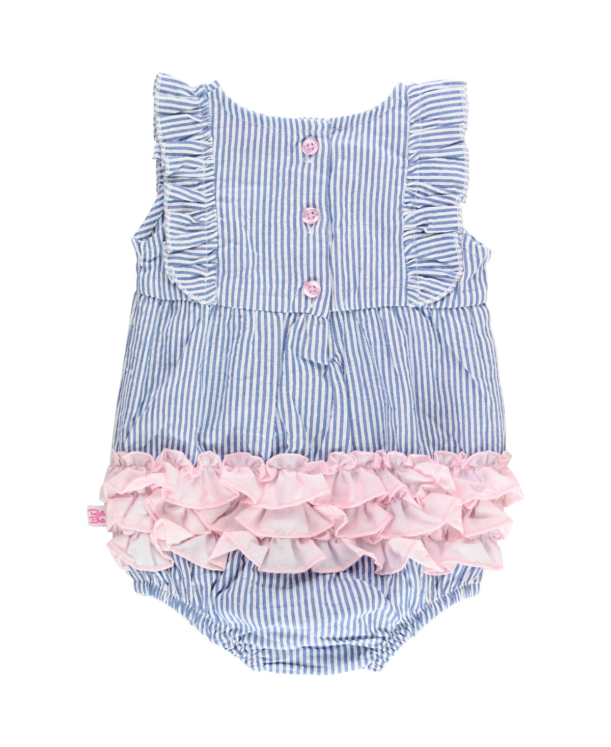 Blue Ruffle Bubble Romper