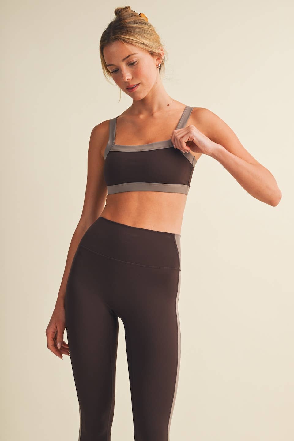 Contrast Block Sports Bra