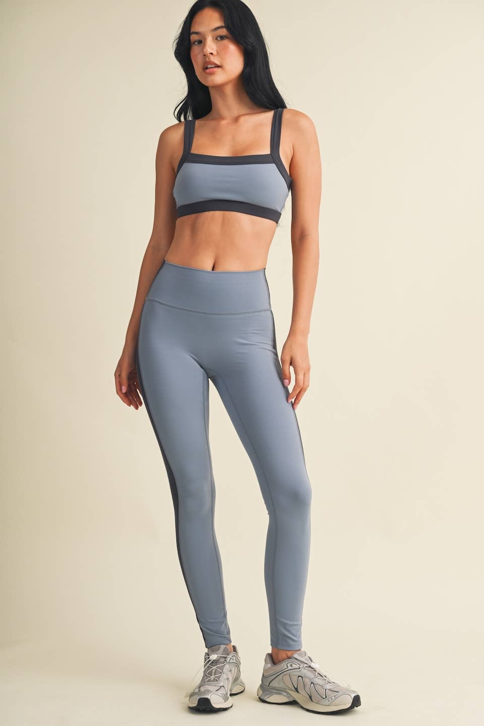 Contrast Block Sports Bra