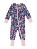 Dark Floral One Piece Footie
