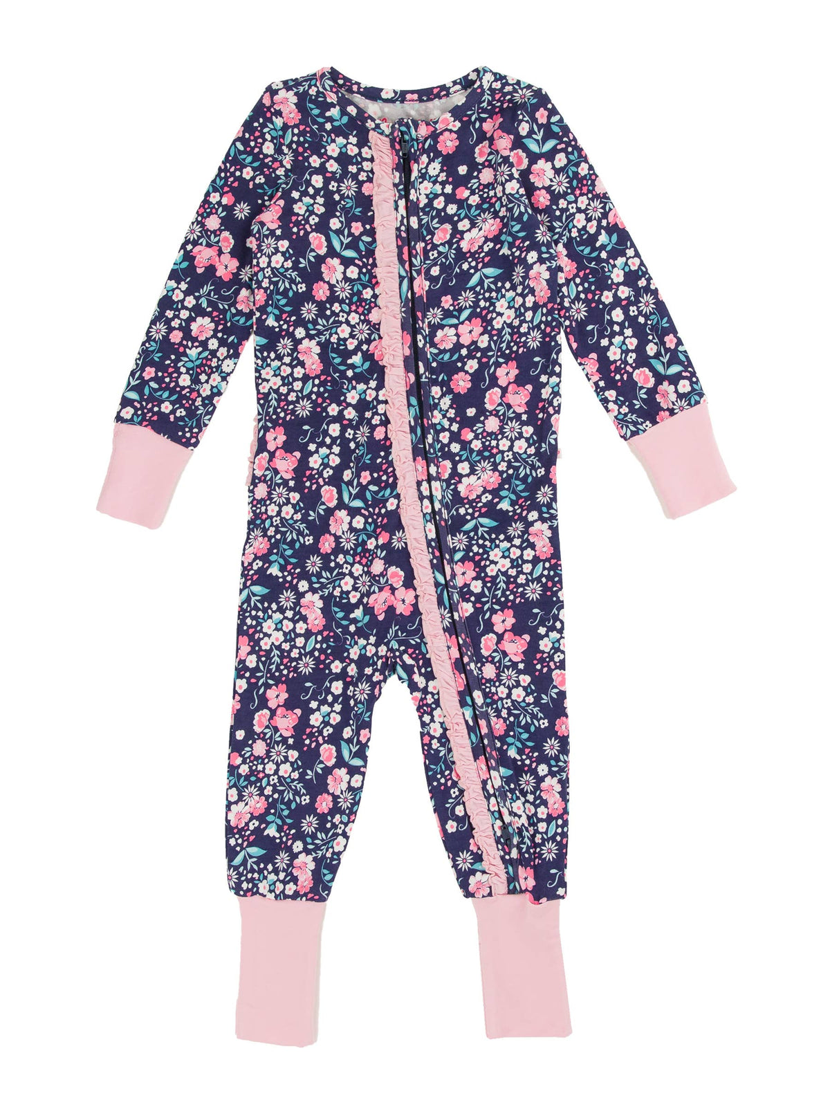 Dark Floral One Piece Footie