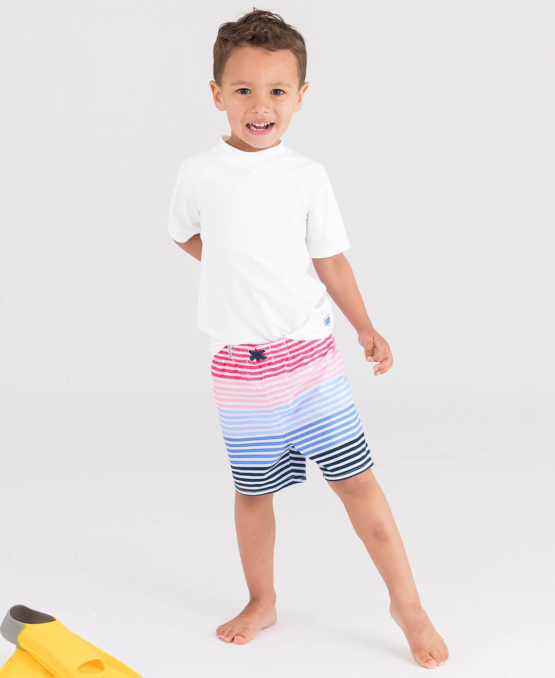 White Short Sleeve Swim Shirt