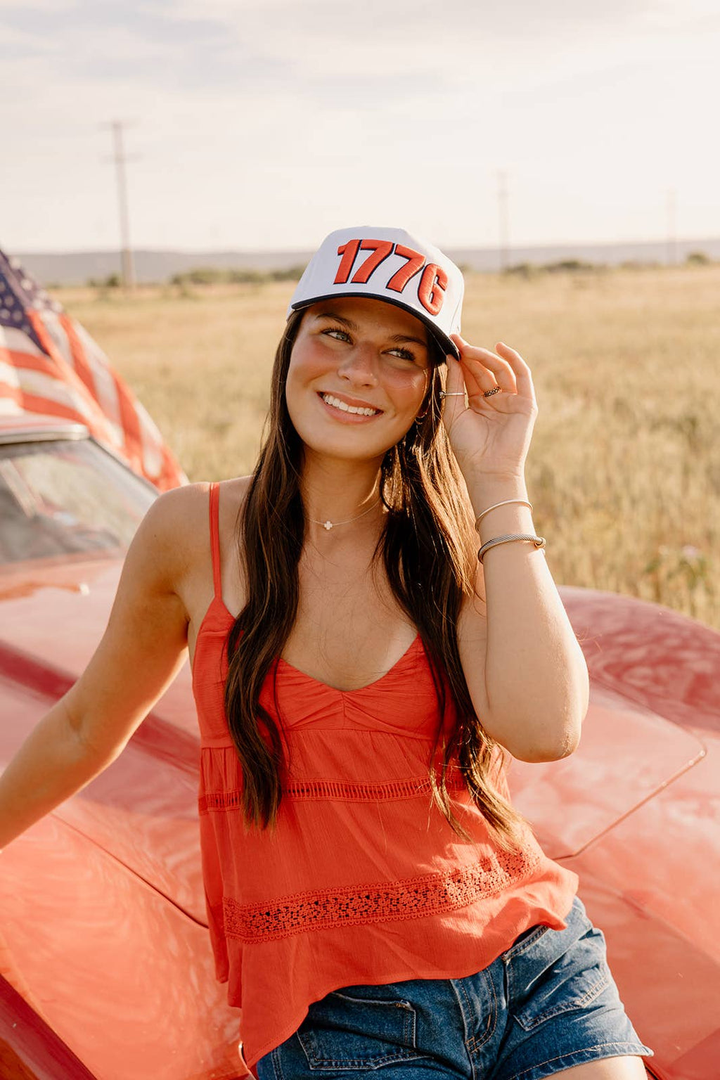 Red 1776 Trucker