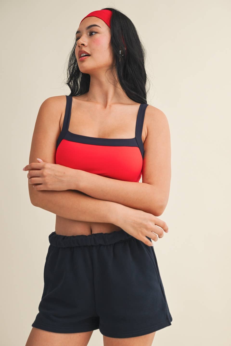 Contrast Block Sports Bra