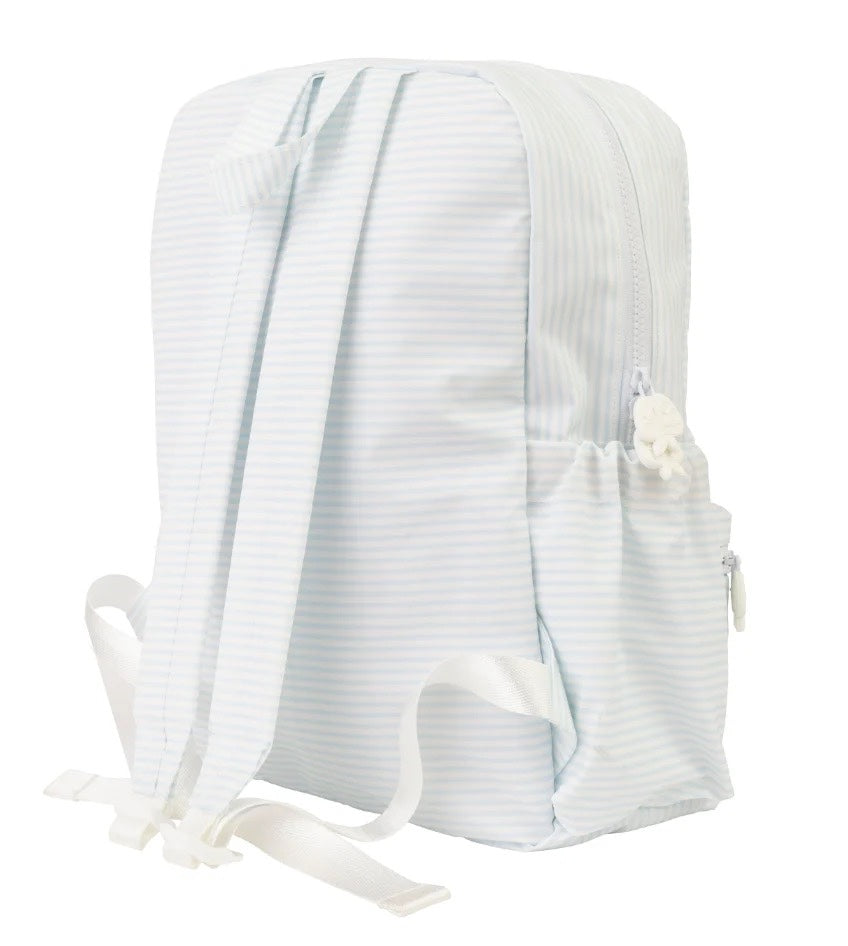 The Backpack in Light Blue Stripe - Small