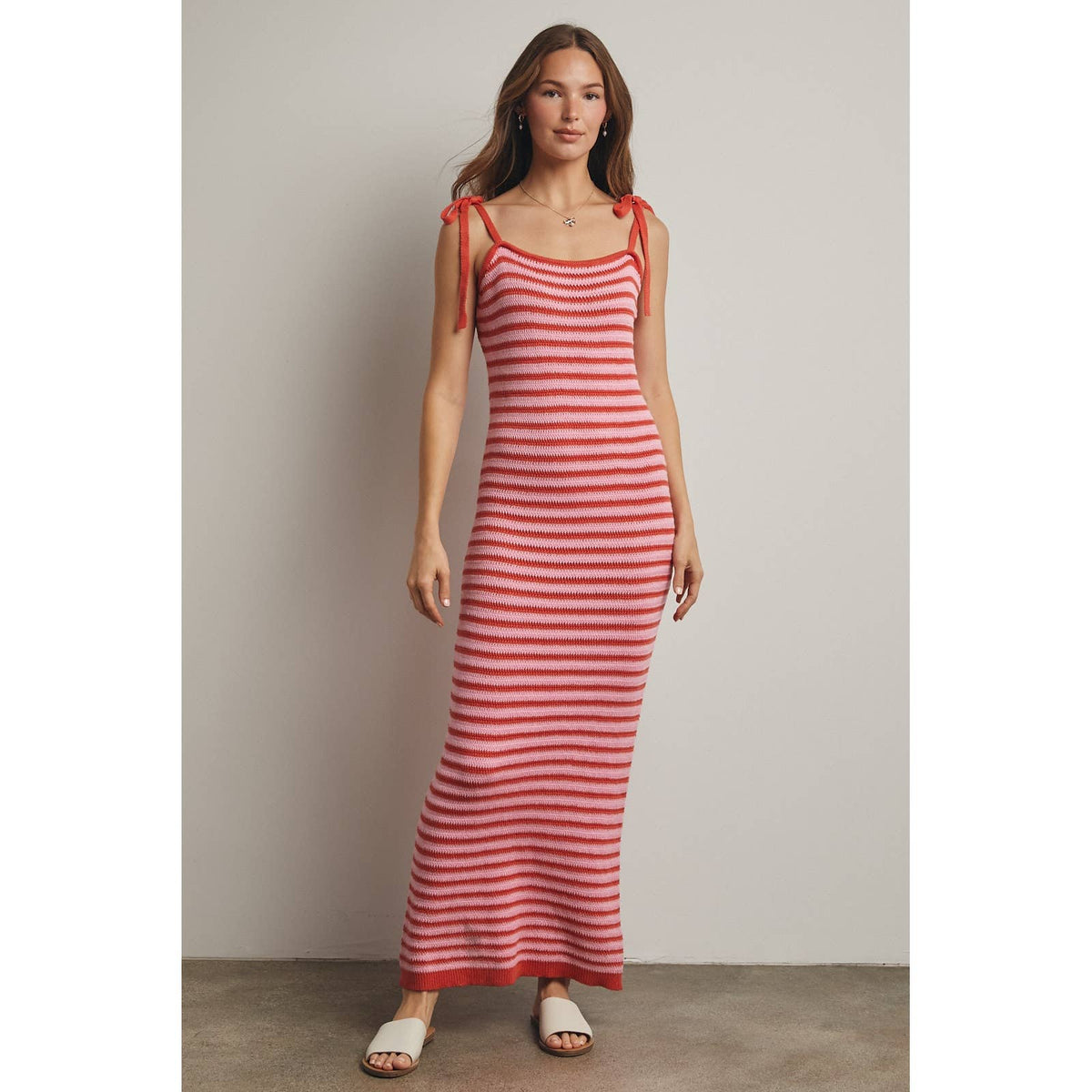 Striped Knit Maxi Dress