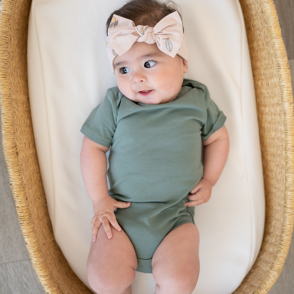 Cotton Onesie – Basil Green