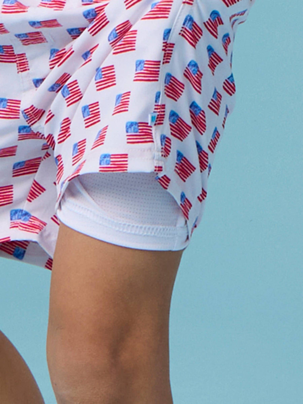 Boys Freedom Flags Performance Hybrid Swim Trunks