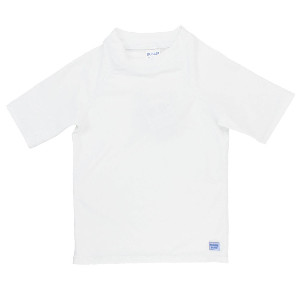 White Short Sleeve Swim Shirt