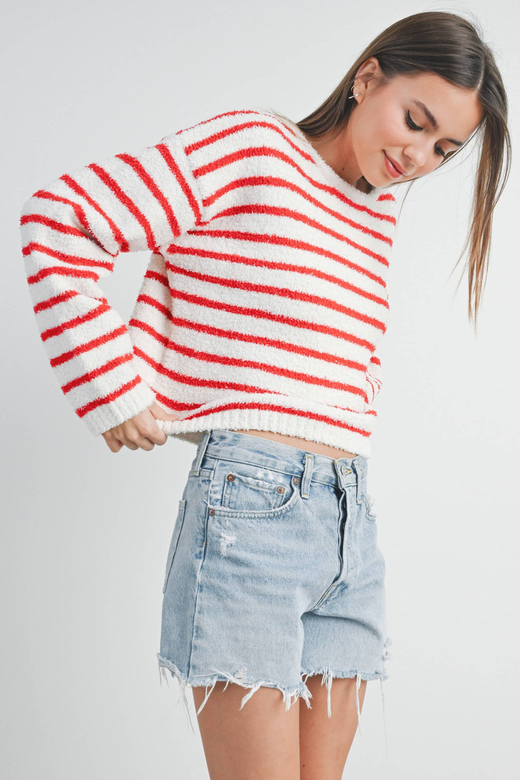 Basic Striped Knit Sweater