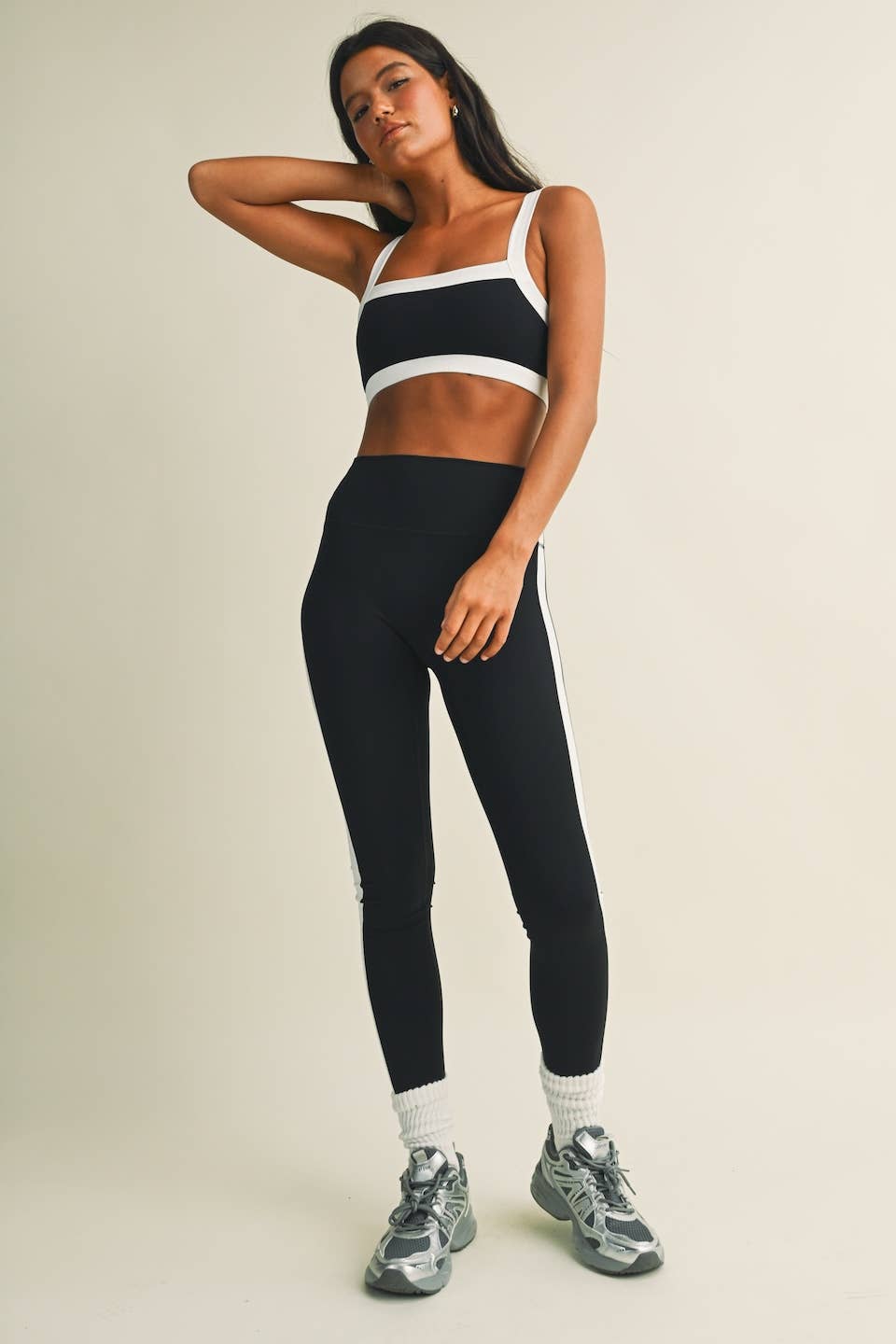 Contrast Block Sports Bra