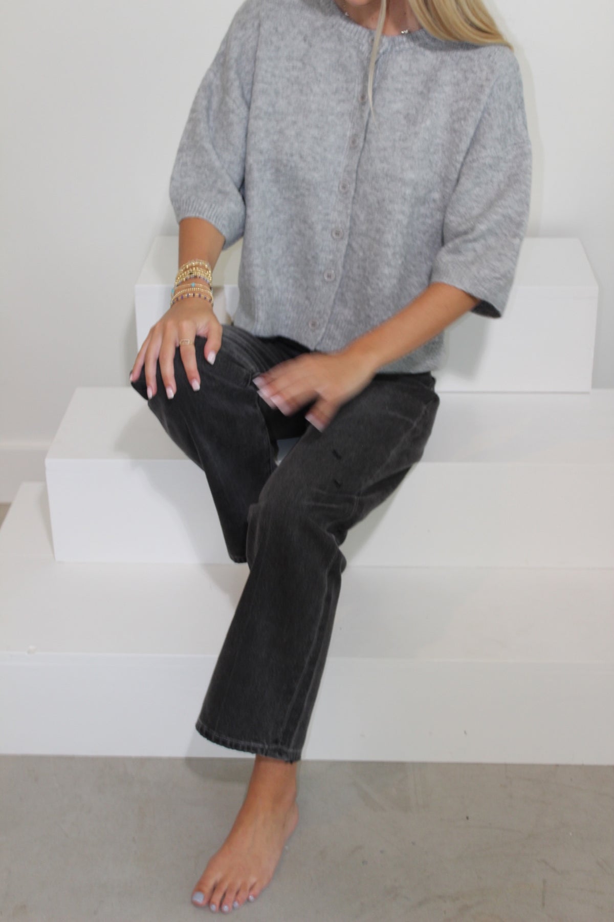 Pistola Lexi Mid Rise Bowed Straight Jean