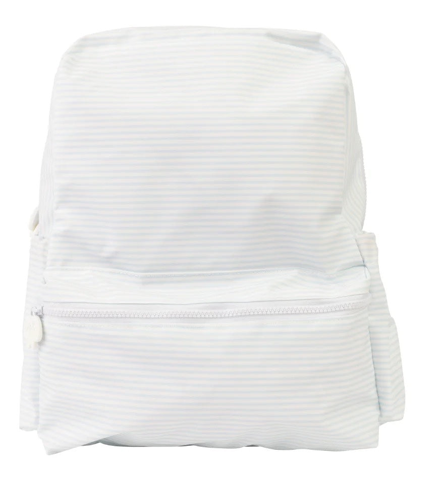 The Backpack in Light Blue Stripe - Small