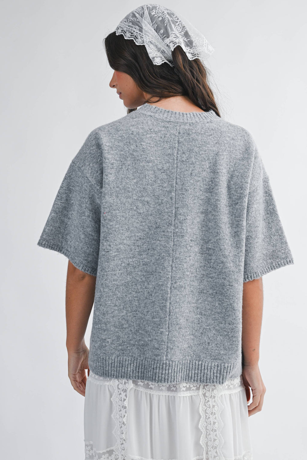 Short Sleeve Knit Sweater