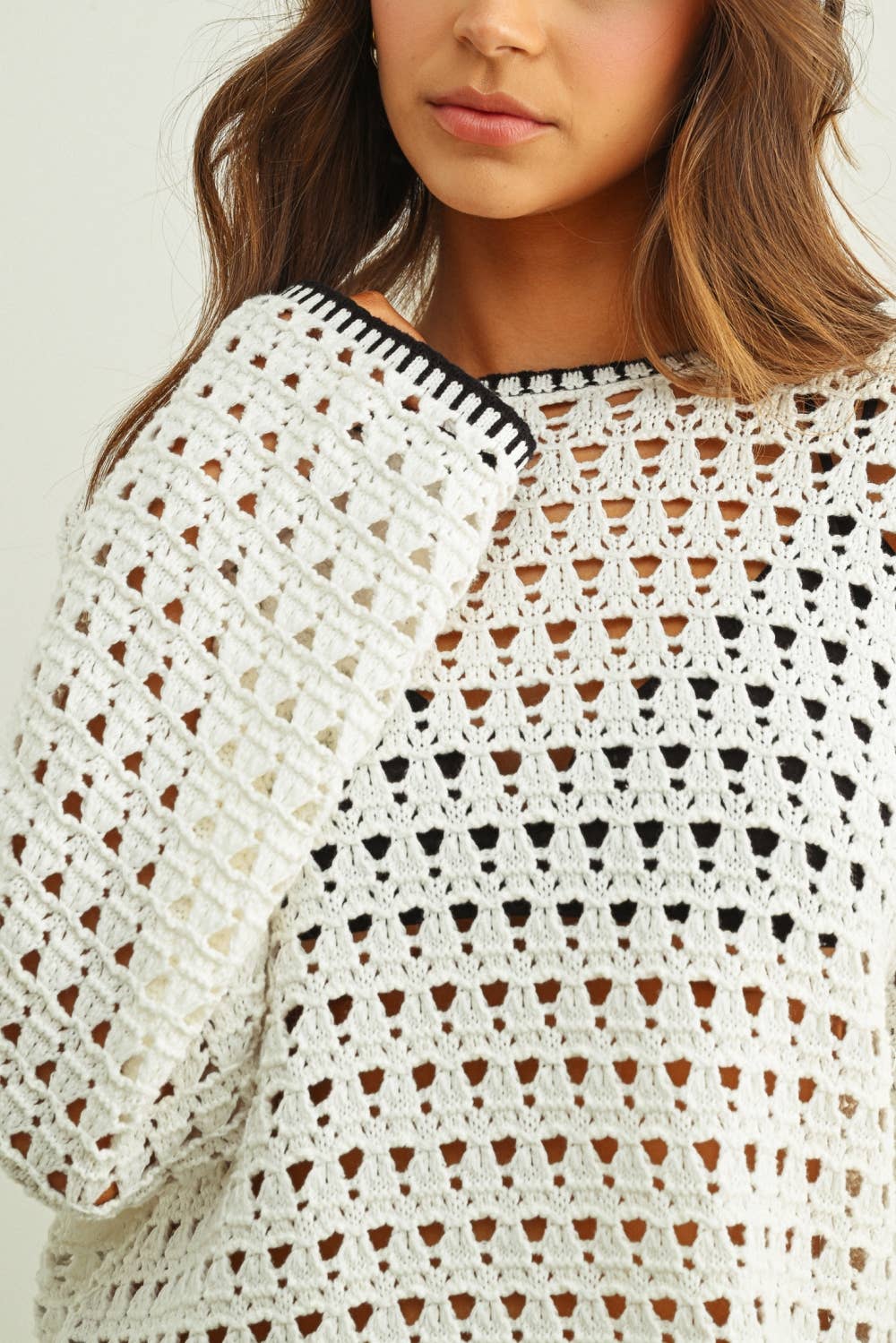Long Sleeve Crochet Tunic