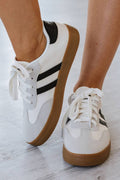 Striped Flat Sneakers