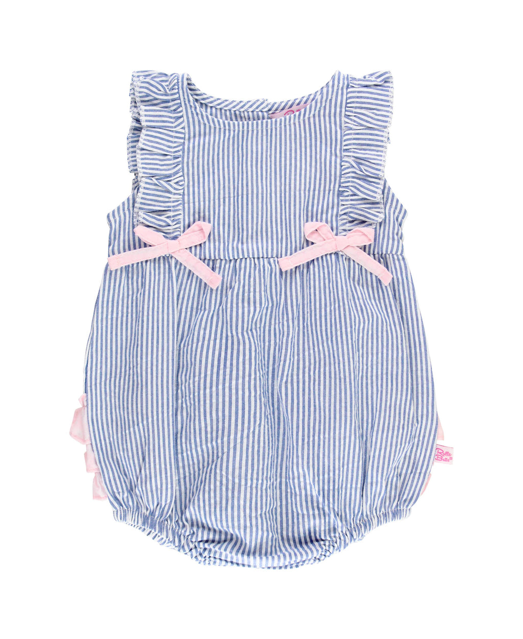 Blue Ruffle Bubble Romper