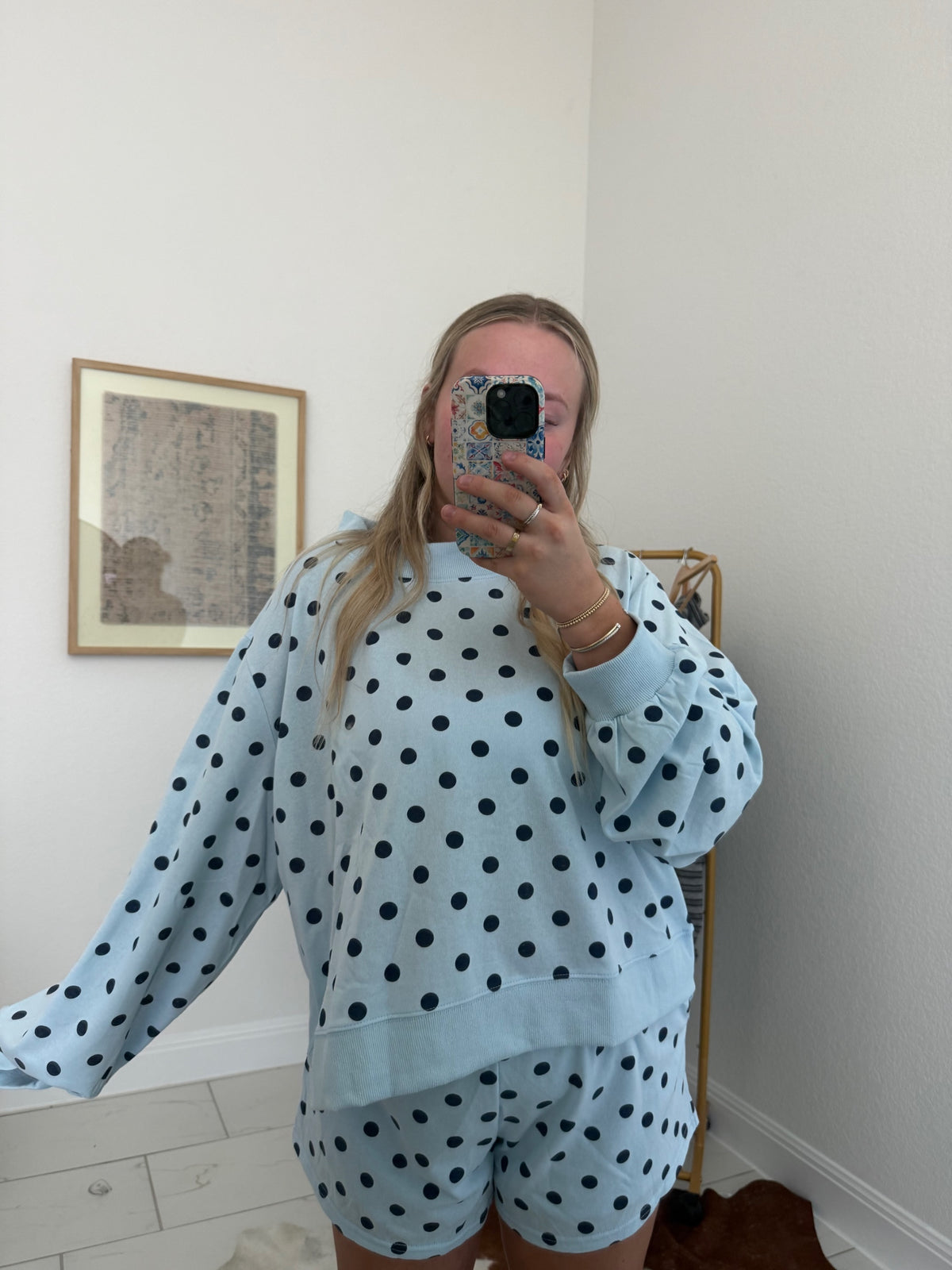 Daisy Polka Dot Crewneck