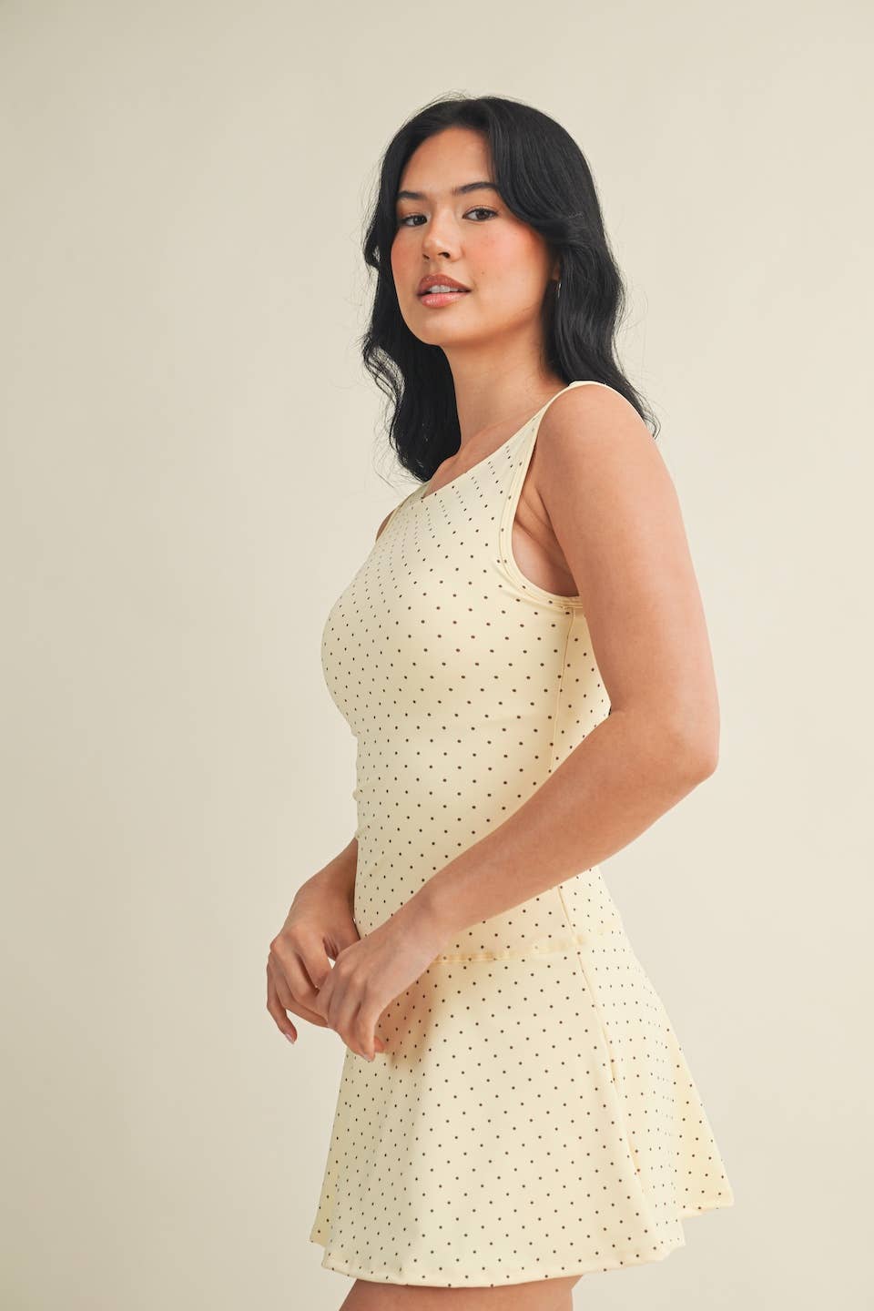 Polka Dot Print Active Mini Dress