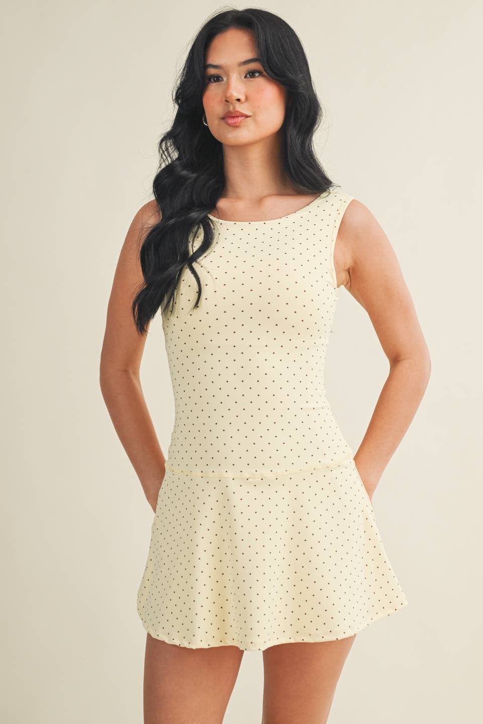 Polka Dot Print Active Mini Dress