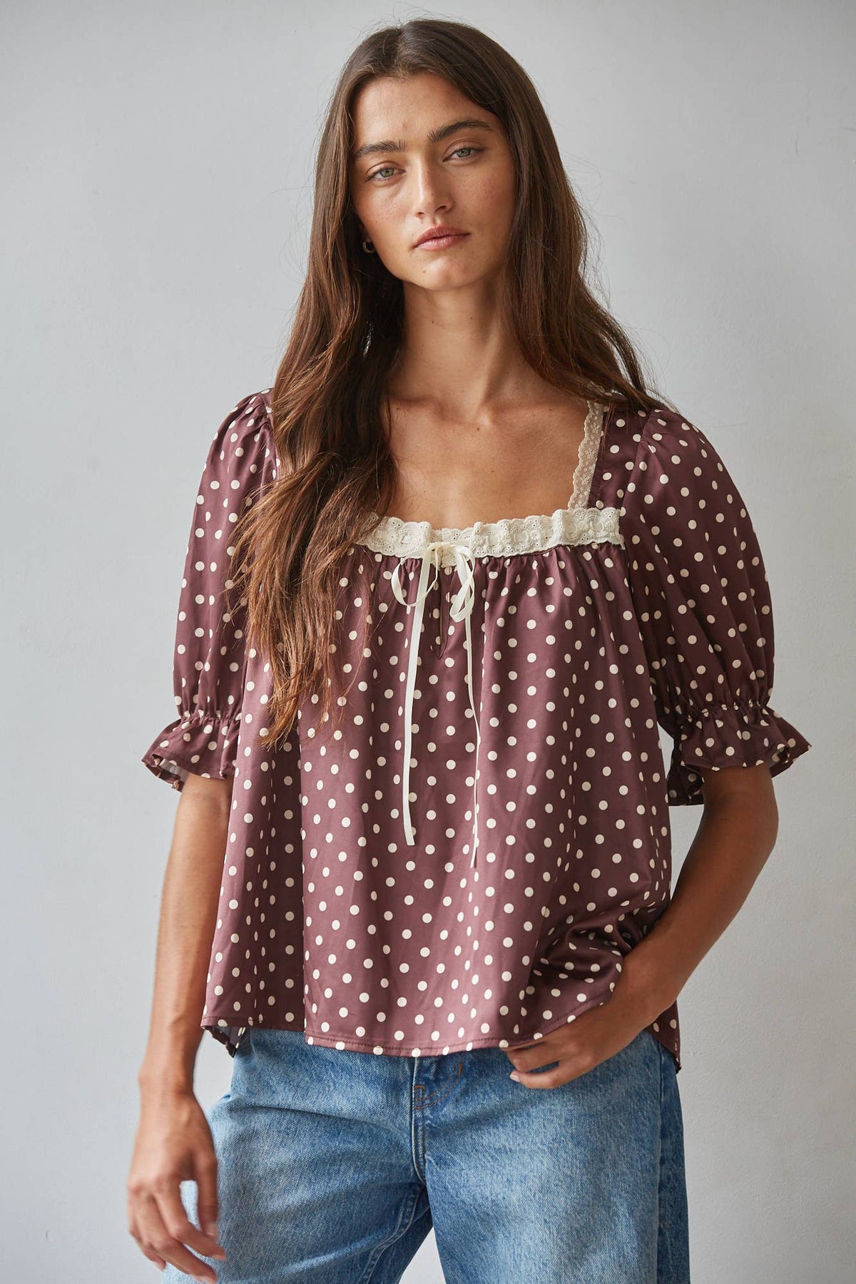 Paisley Puff Sleeve Top