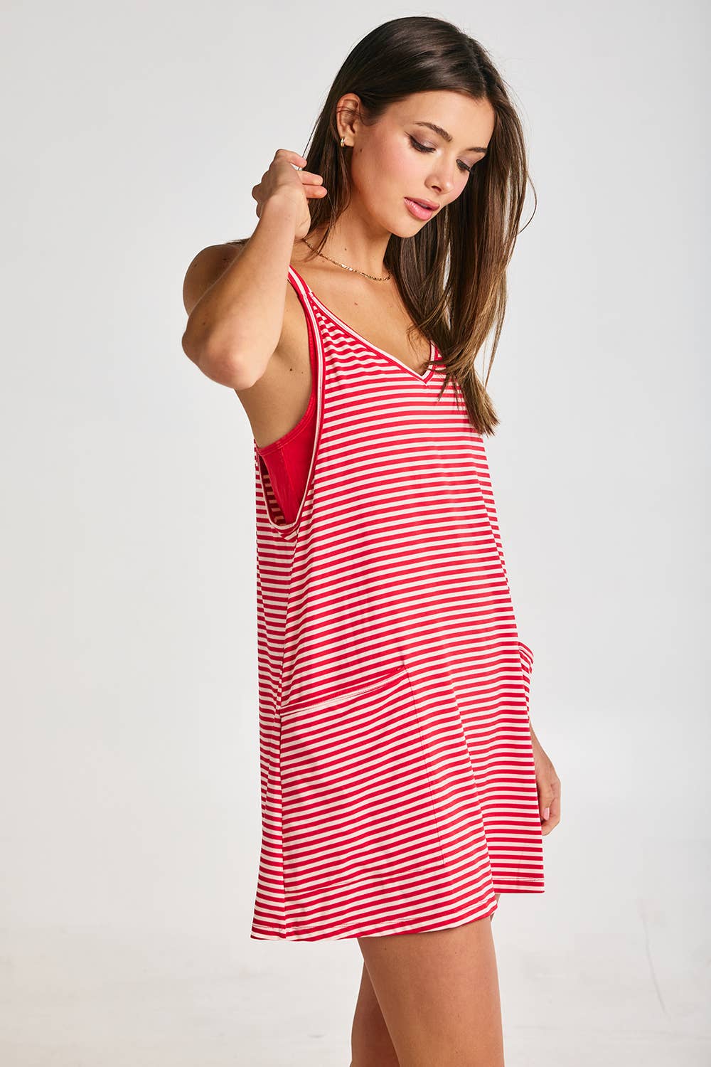 Striped Active Dress Romper