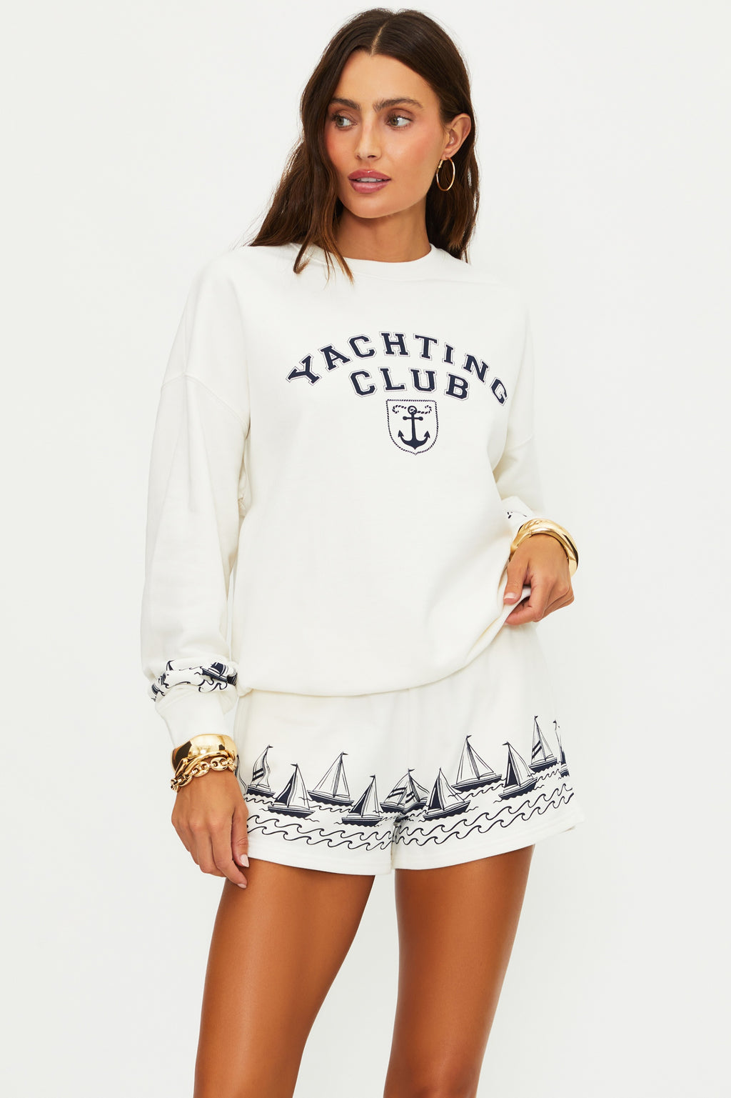 Devyn Oversized Sailboat Crewneck