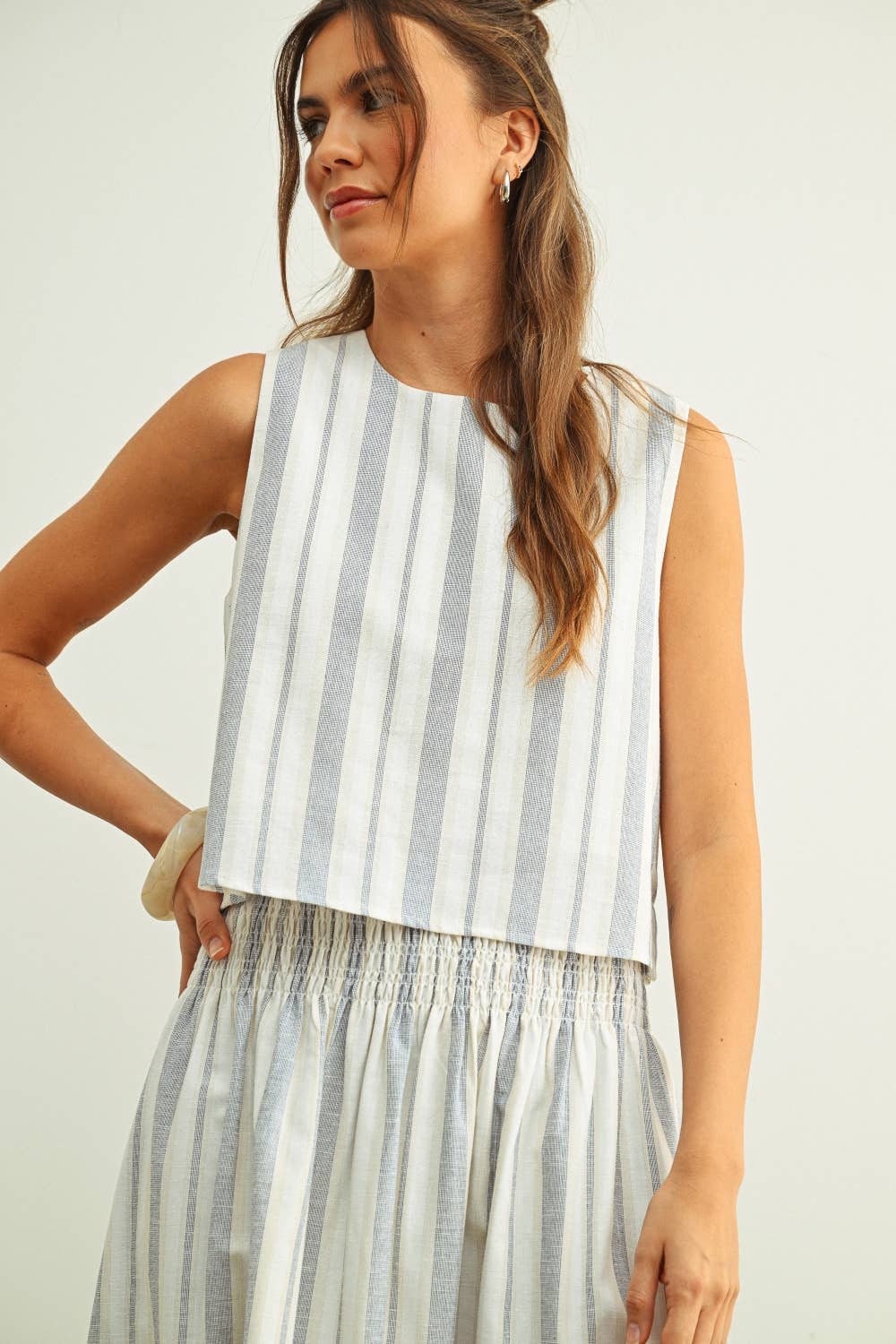 Striped Cropped Tank