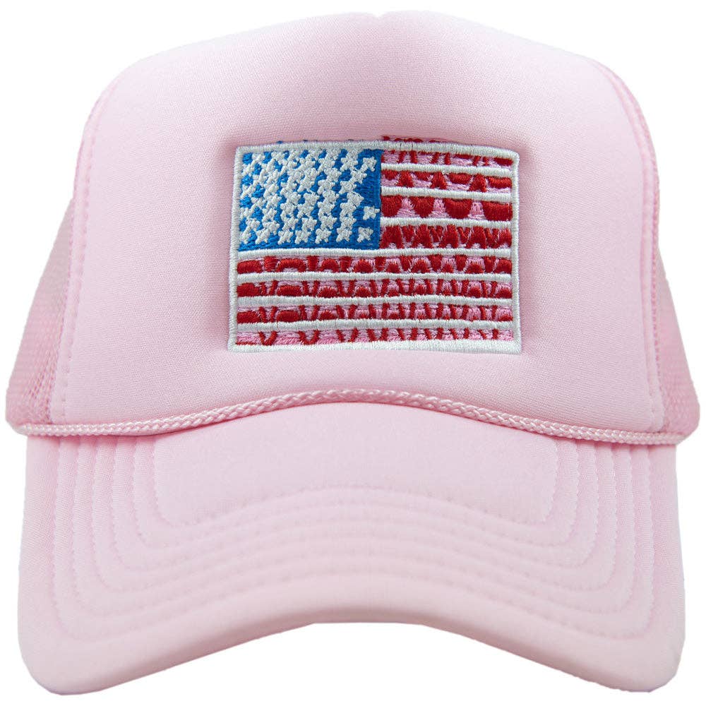 American Flag Foam Trucker