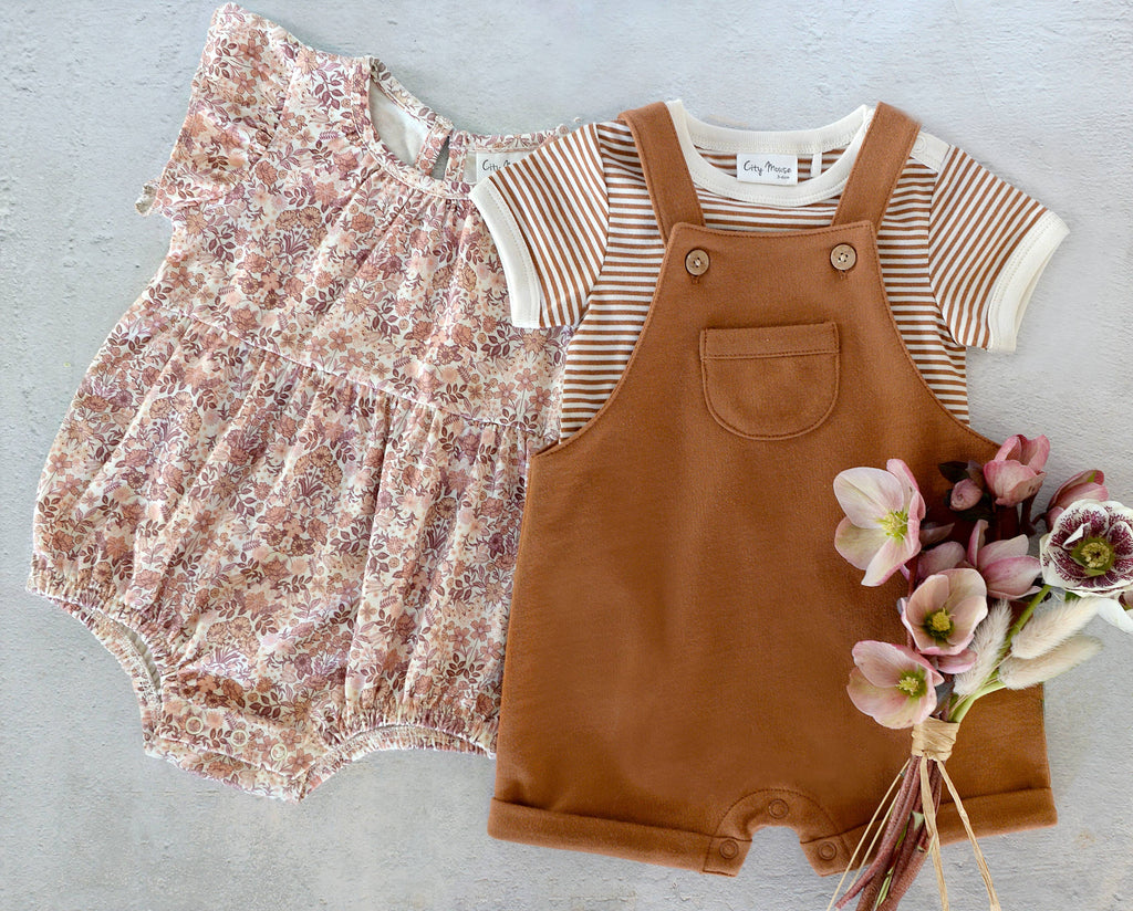 Flutter Sleeve Romper - Spring Bouquet