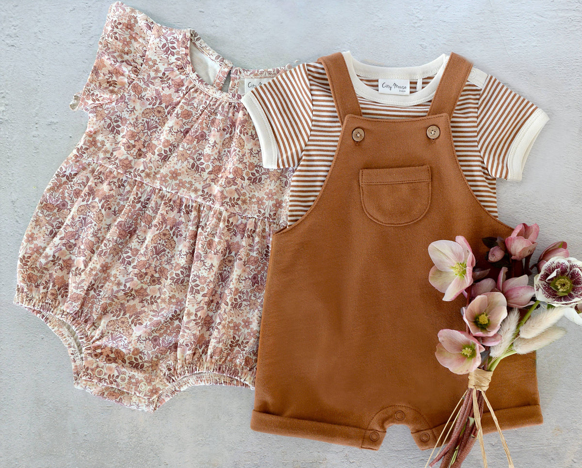 Flutter Sleeve Romper - Spring Bouquet
