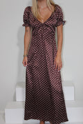 Polka Dot Short Sleeve Maxi