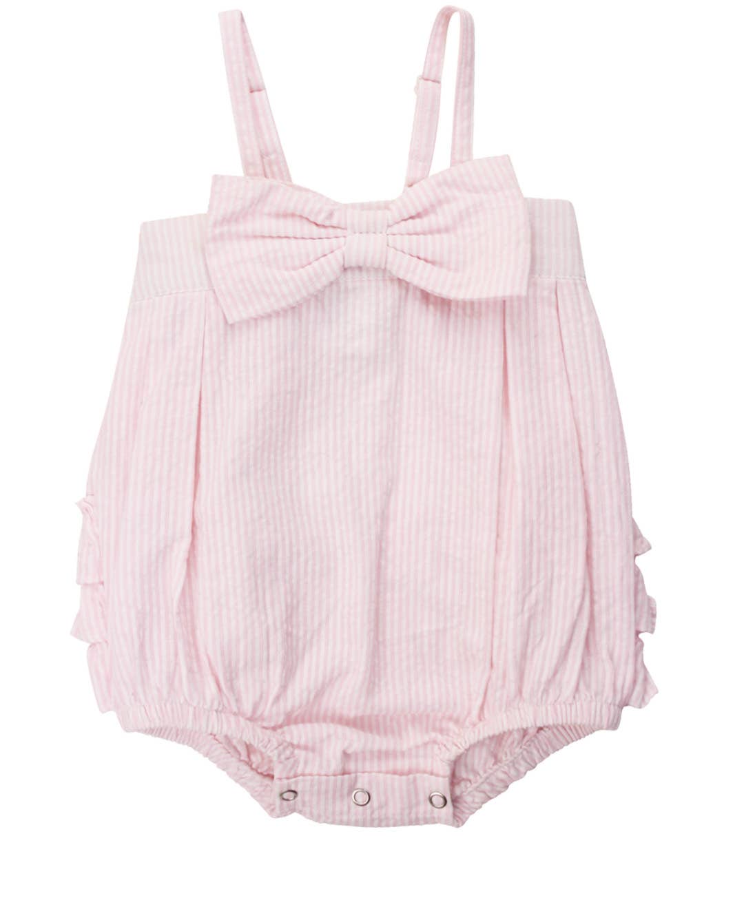 Pink Seersucker Bubble Romper