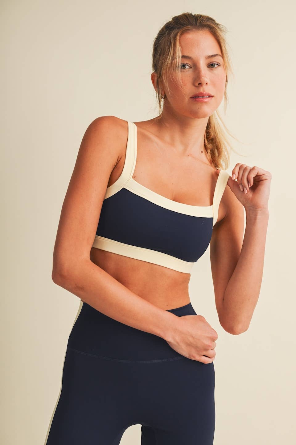 Contrast Block Sports Bra