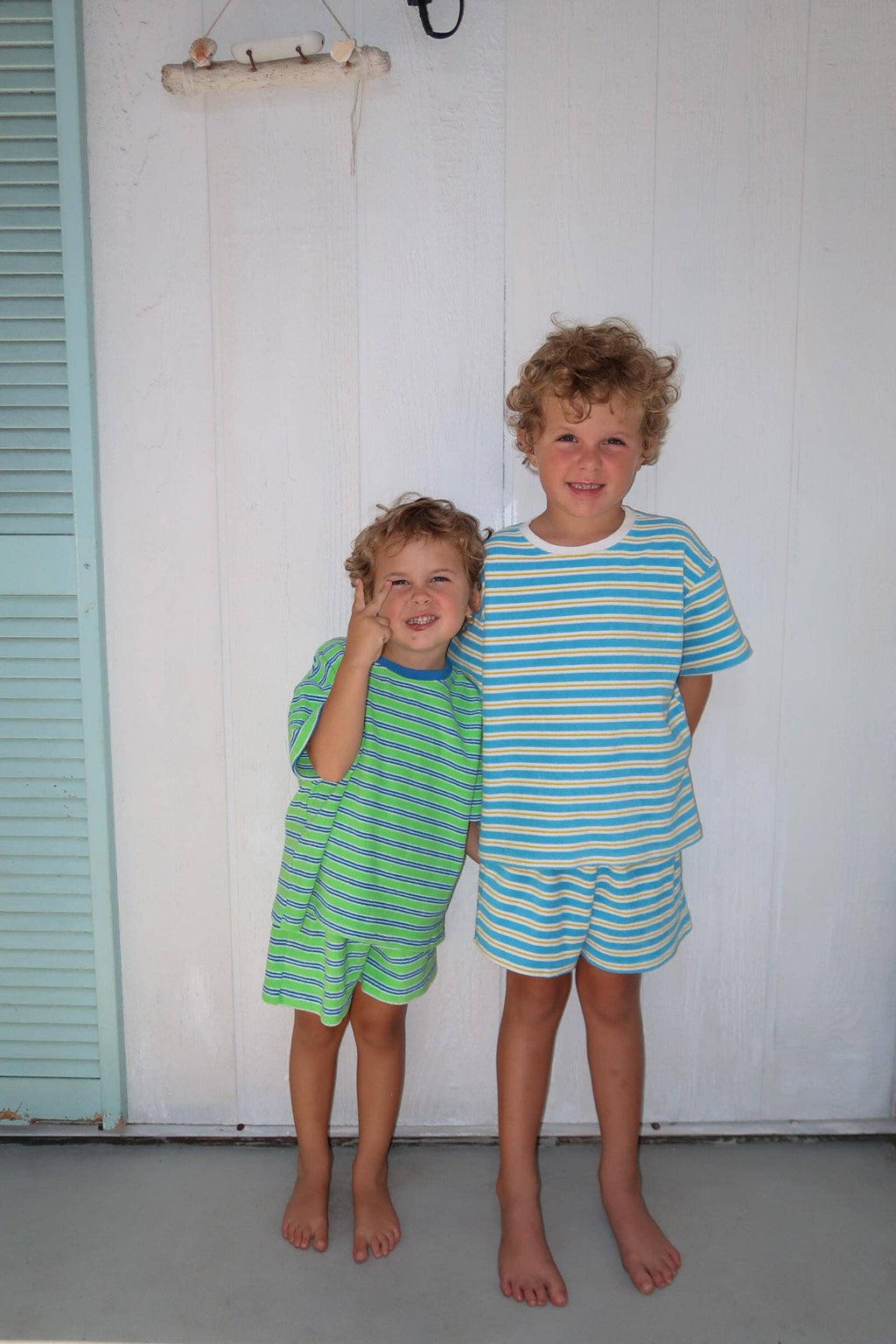 Terry Cloth Stripe Set - Blue Stripes
