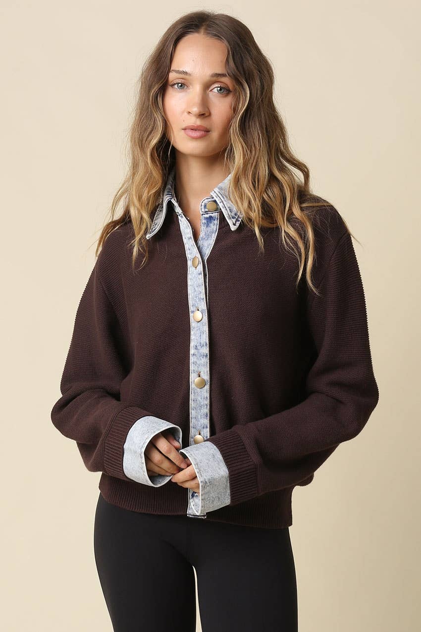 Dana Layered Knit Cardigan