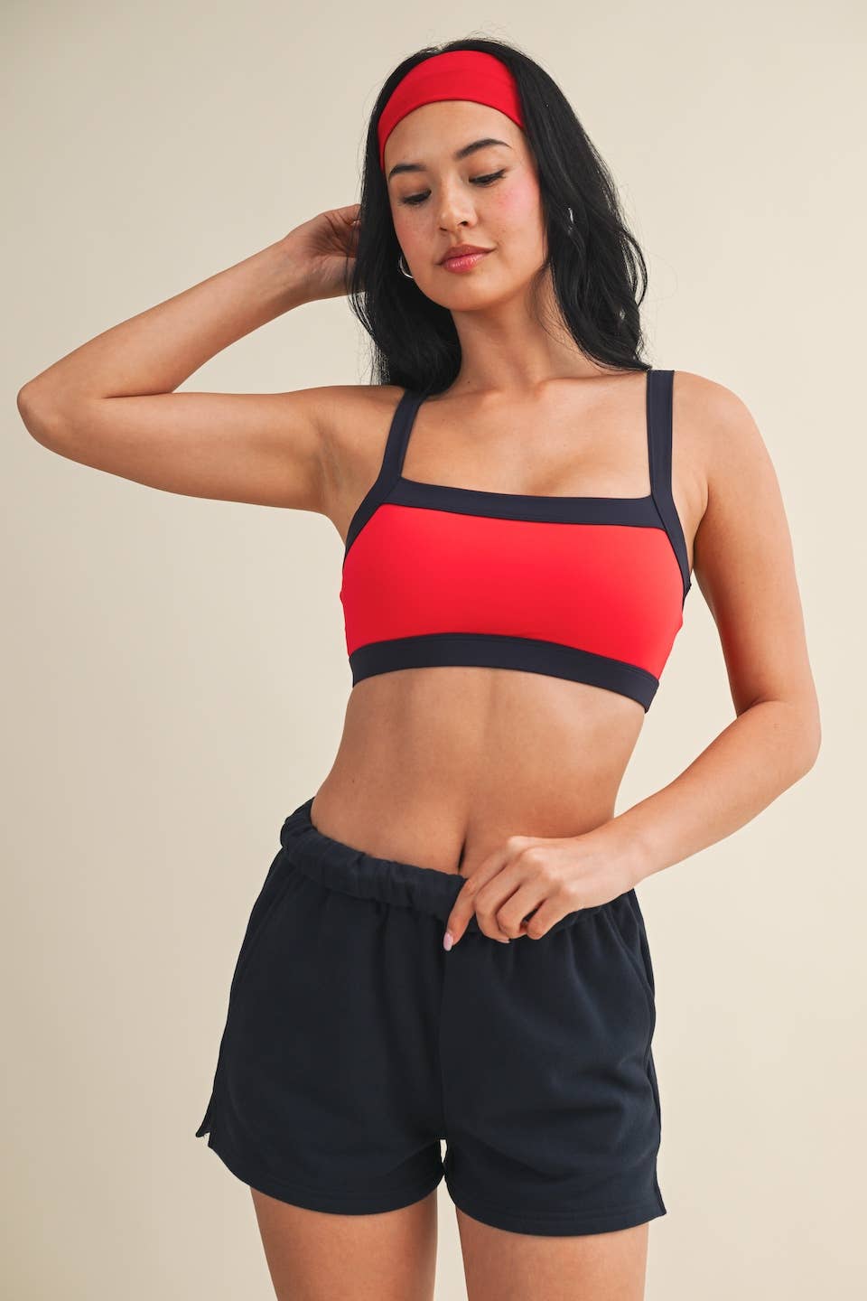Contrast Block Sports Bra