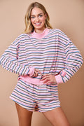 Pink Chloe Striped Sweatshirt