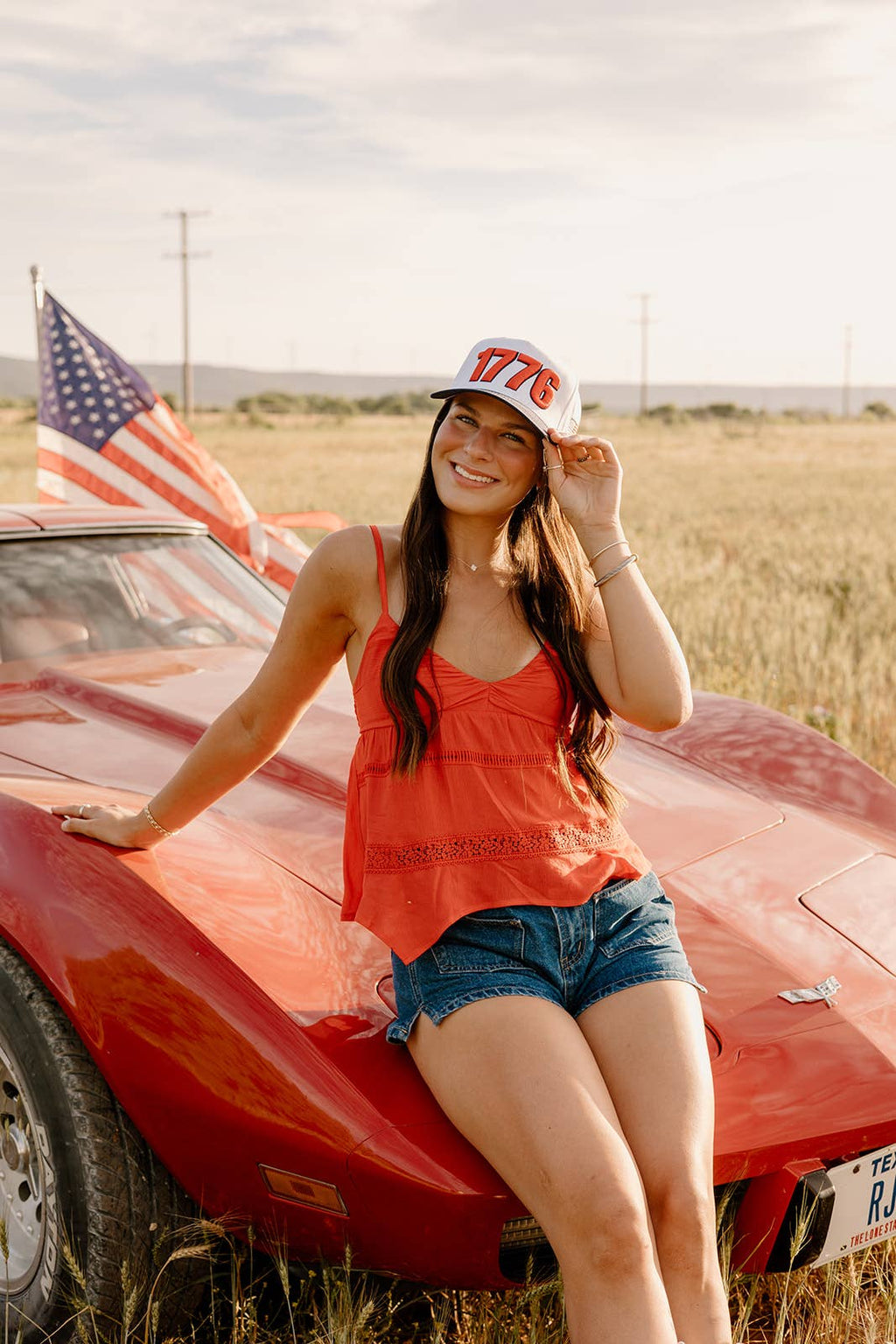 Red 1776 Trucker