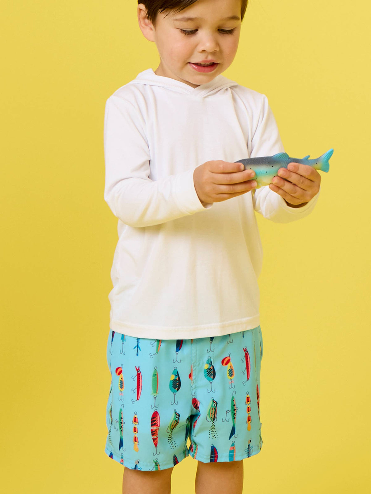Boys Gone Fishin Performance Hybrid Swim Trunks